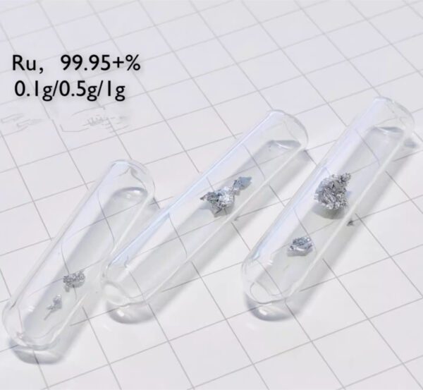 0.1g Glass Sealed Ruthenium Crystal, 99.95% High-purity Precious Metal Ru