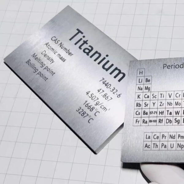 Titanium Periodic Phenotype Element Plate, 5 x 60 x 100mm, Metal Ti Block - Image 5