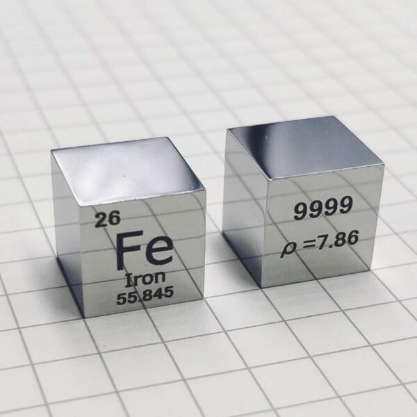 10mm Metal Iron Cube, Mirror Polished 99.99% High-purity Element Fe Block