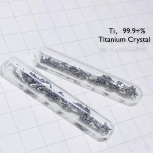 Glass Sealed Titanium Crystal, 99.9% High-purity Metal Ti