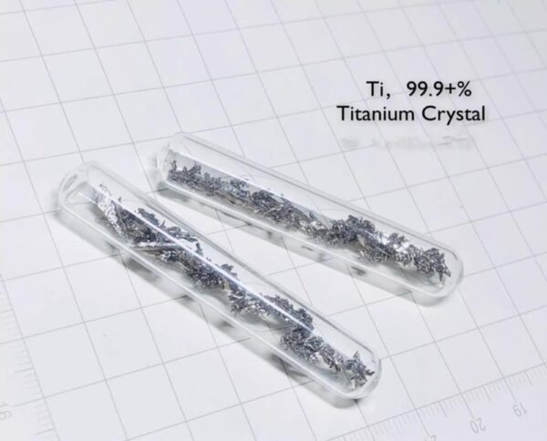 Glass Sealed Titanium Crystal, 99.9% High-purity Metal Ti