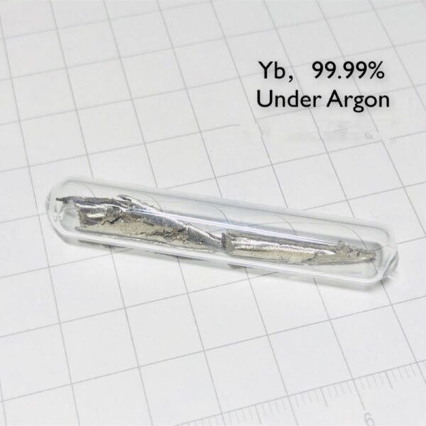 3g Glass Sealed Ytterbium Block, Filled with Argon Gas, 99.99% High-purity Metal Yb
