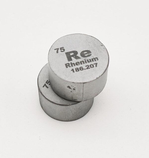 35g Rhenium Column Sample Carrying Periodic Table Engraving 99.99% Pure Re Granules - Image 2