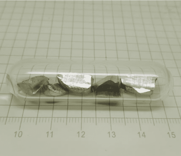 10g Glass Sealed Tin Block, 99.99% High-purity Metal Sn