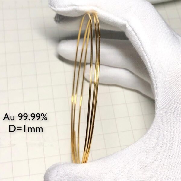Pure Gold Wire, Diameter 1mm, Length 1cm, 99.99% High-purity Au - Image 2