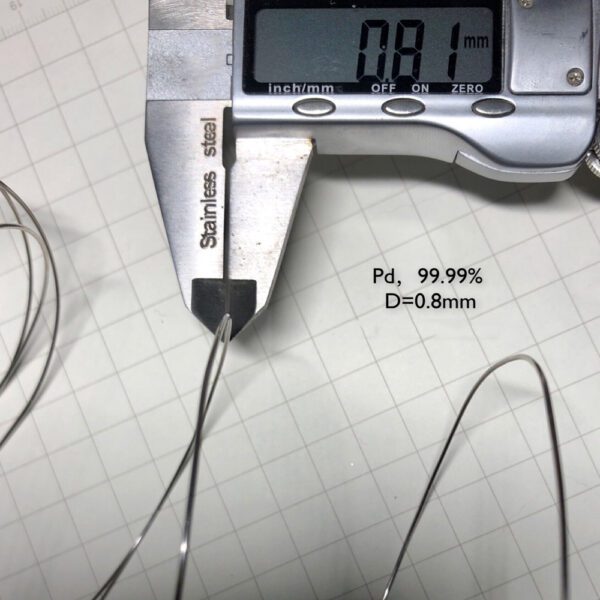 Pure Palladium Wire, Diameter 0.8mm, Length 1cm, 99.99% High-purity Metal Pd - Image 3
