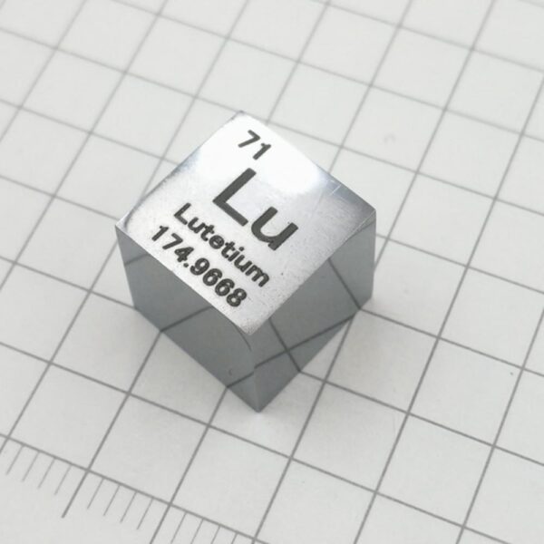 1cm Lutetium Cubic, Mirror Polished, 99.95% High-purity Metal Lu Block