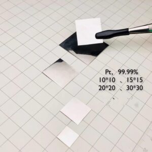 20mm Engraved Pure Platinum Square Plate, 99.95% High-purity Precious Metal Pt