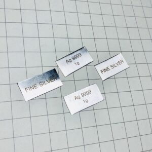 1g Metallic Silver Sheet Element Periodic Phenotype Ag 99.99%