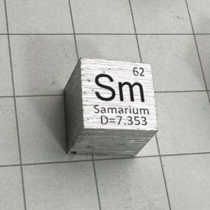 Defective 10mm Samarium Element Cube 99.95% Pure Samarium Metal Sample, Used for Collecting Hobbies