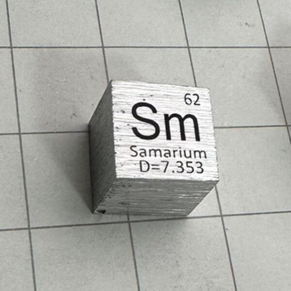 Defective 10mm Samarium Element Cube 99.95% Pure Samarium Metal Sample, Used for Collecting Hobbies