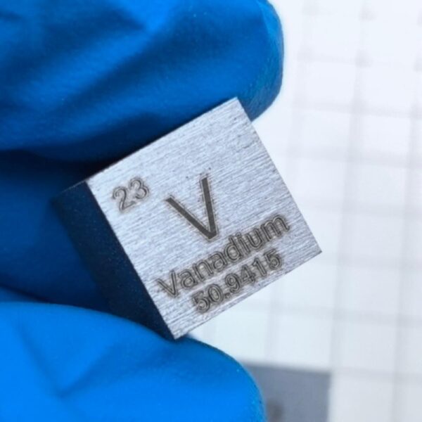 10mm Metal Vanadium Cube, 99.9% High-purity Element V Block