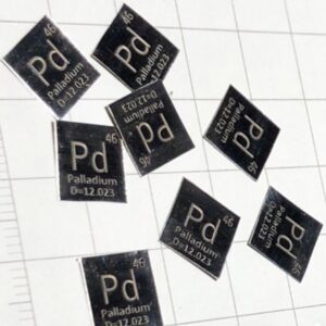 10mm Pure Palladium Square Piece, Periodic Phenotype Carving 99.95% High-purity Precious Metal Pd