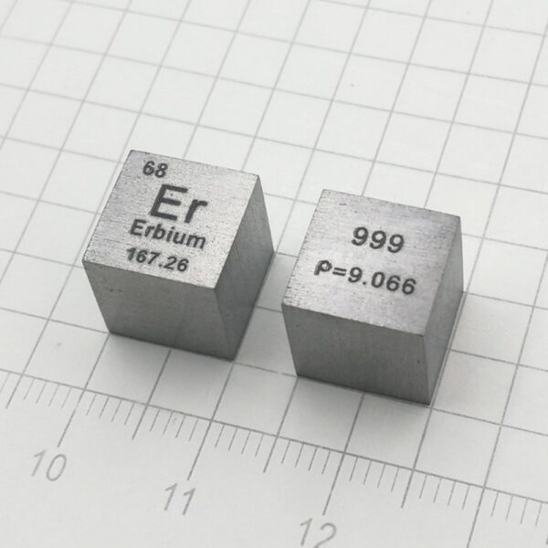 10mm Erbium Cube 99.9% Pure Density Er Metal