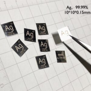 10mm Metallic Silver Sheet Element Periodic Phenotype Ag 99.99%
