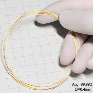 Pure Gold Wire, Diameter 0.4mm, Length 1cm, 99.99% High-purity Au
