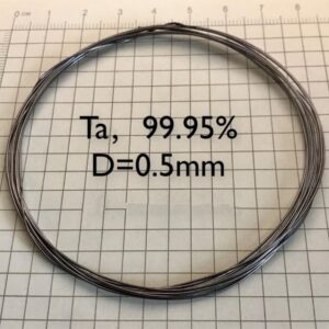 Pure Tantalum Wire, Diameter 0.5mm, Length 1m, 99.95% High-purity Metal Ta