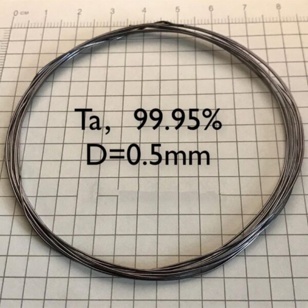 Pure Tantalum Wire, Diameter 0.5mm, Length 1m, 99.95% High-purity Metal Ta