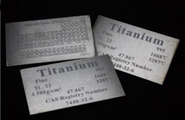 Titanium Periodic Phenotype Element Plate, 5 X 60 X 100mm, 99.5% Metallic Titanium Block - Image 2