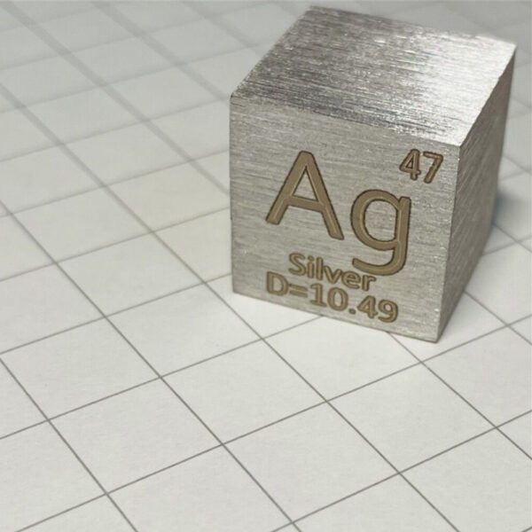 20mm Metallic Silver Cubic Element Periodic Phenotype High-purity Ag 99.99% - Image 4