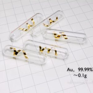 0.1g Glass Sealed Pure Gold Bright Band, 99.99% High-purity Precious Metal Element Au