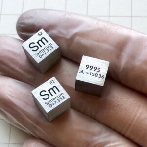 10mm Samarium Cube, 99.95% High-purity Metal Sm Block