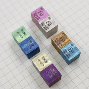 Color 10mm Metal Bismuth Cube, 99.99% High-purity Element Bi Block