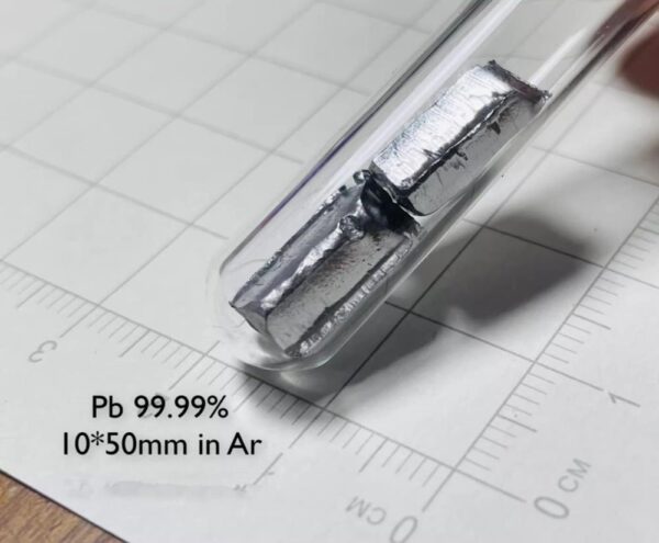 Glass Sealed Lead Block, 99.99% High-purity Metal Pb