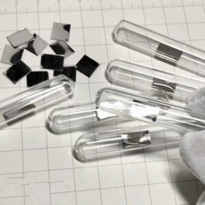 0.1g Glass Sealed Pure Palladium Sheet, 99.95% High-purity Precious Metal Pd