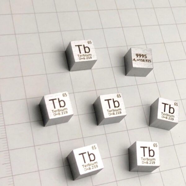 10mm Pure Terbium Cubic, Periodic Phenotype 99.95% High-purity Rare Earth Tb Block