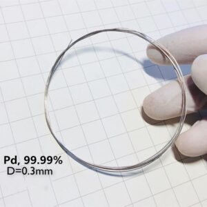 Pure Palladium Wire, Diameter 0.3mm, Length 1m, 99.99% High-purity Metal Pd