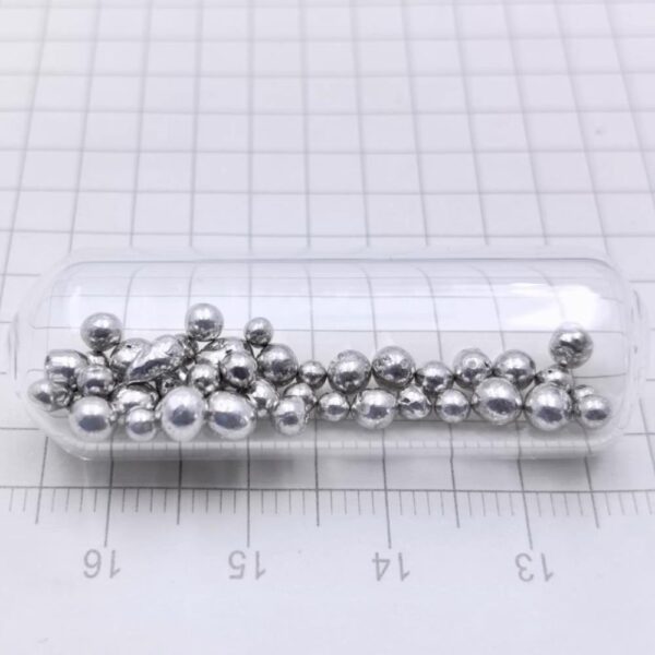 5g Glass Sealed Indium Bead Metal Sample for Element Collection, Hobby Exhibition - Image 2
