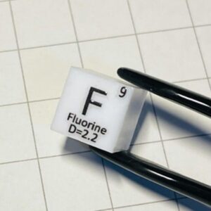 10mm Metal Fluorine Cube, Polytetrafluoroethylene Element F Block