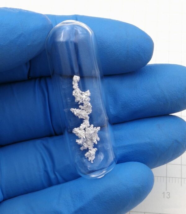1g Glass Sealed Silver Crystal Ag 99.99%