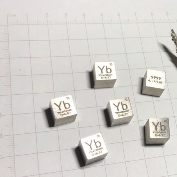 10mm Element Cube of Ytterbium