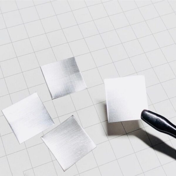 Pure Silver Square Piece, 0.3 X 20 X 20mm, 99.99% High-purity Metal Ag