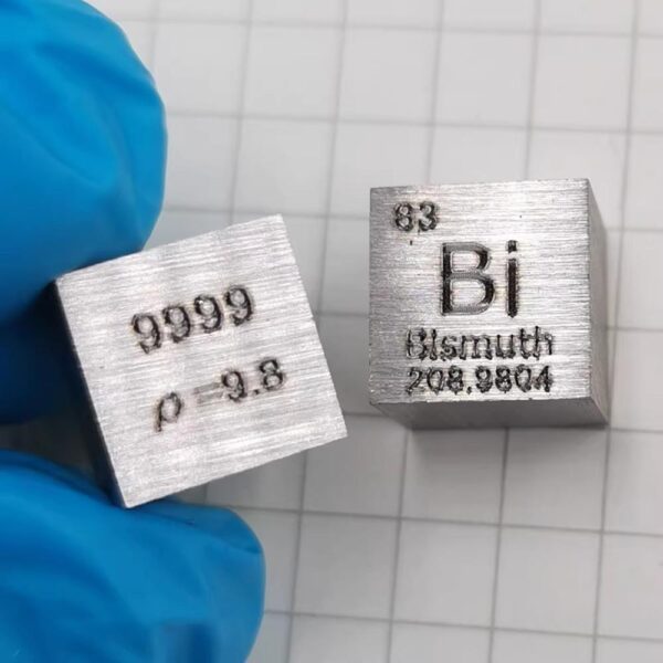 1cm Metal Bismuth Cube, 99.99% High-purity Element Bi Block - Image 2