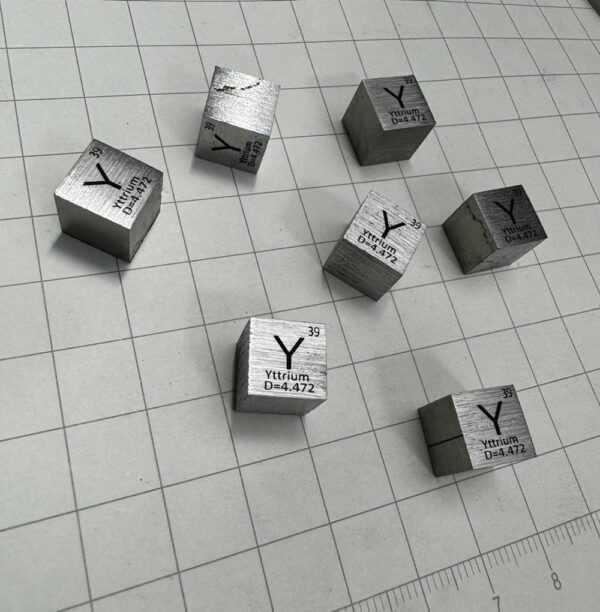 Defective 1cm Yttrium Cube, 99.9% High-purity Distilled Y Block - Image 2