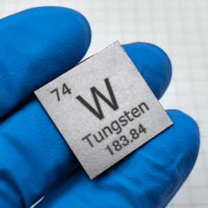 20mm Tungsten Square Piece, Engraved with Periodic Phenotype Metal W