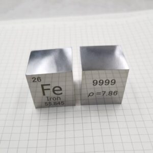 25.4mm Metal Iron Cube, Mirror Polished 99.99% High-purity Element Fe Block