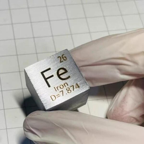 20mm Metal Iron Cube, 99.5% High-purity Element Fe Block
