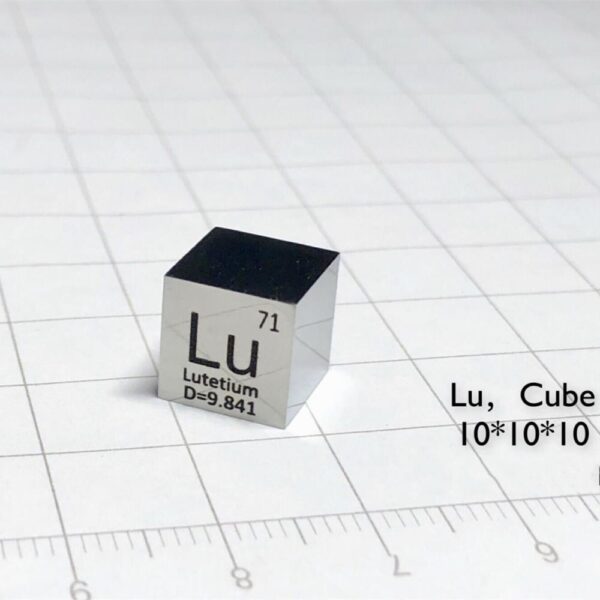 10mm Lutetium Cubic, Mirror Polished, 99.95% High-purity Metal Lu Block