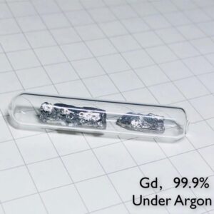 About 2g Glass Sealed Gadolinium Block, Filled with Argon Gas, 99.9% High-grade Metal Gd