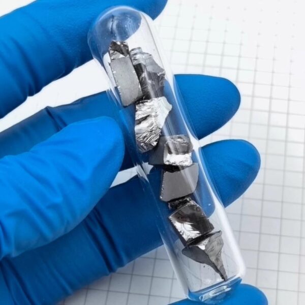 10g Glass Sealed Germanium Block, 5N High-purity Metal Ge