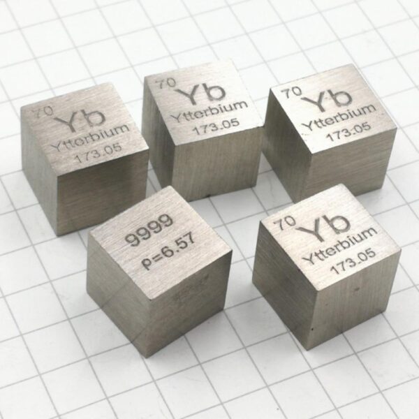 10mm Ytterbium Cubic, 99.99% High-purity Metal Yb Block - Image 3