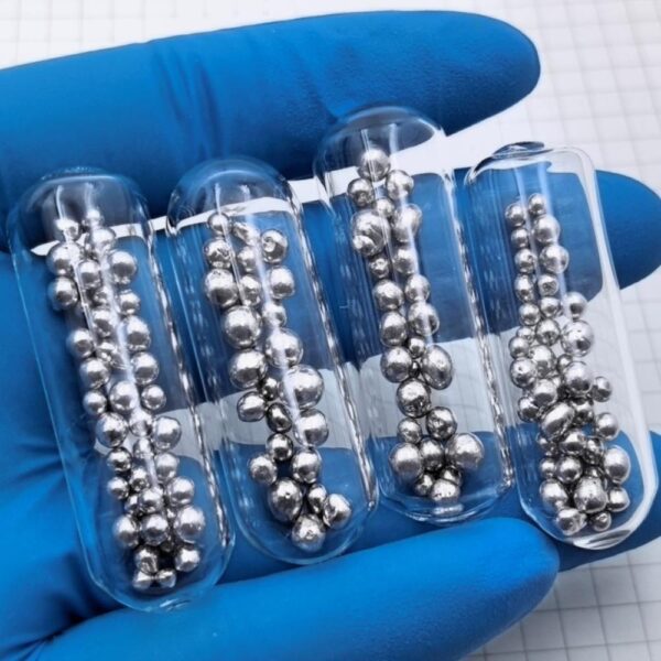 5g Glass Sealed Indium Bead Metal Sample for Element Collection, Hobby Exhibition - Image 5