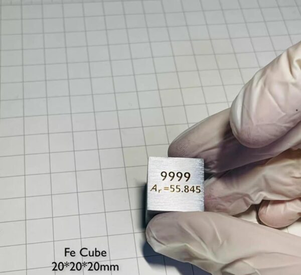 20mm Metal Iron Cube, 99.5% High-purity Element Fe Block - Image 3
