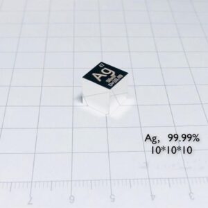 10mm Silver Cube, Mirror Polished, 99.99% High-purity Metal Ag Block