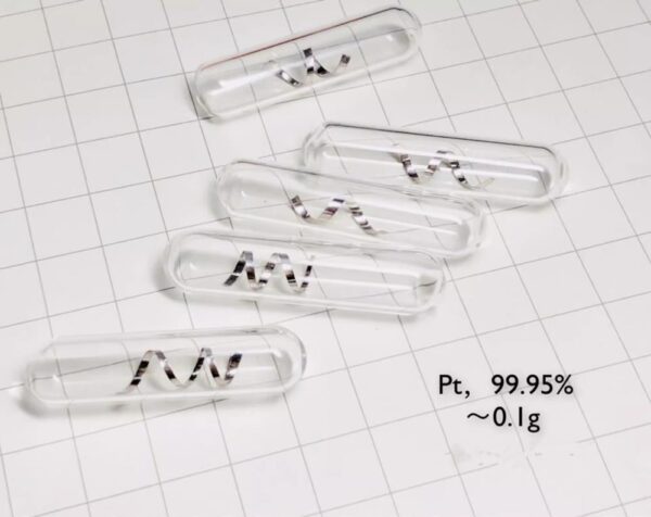 0.1g Glass Sealed Pure Platinum Wire, 99.95% High-purity Precious Metal Pt - Image 2
