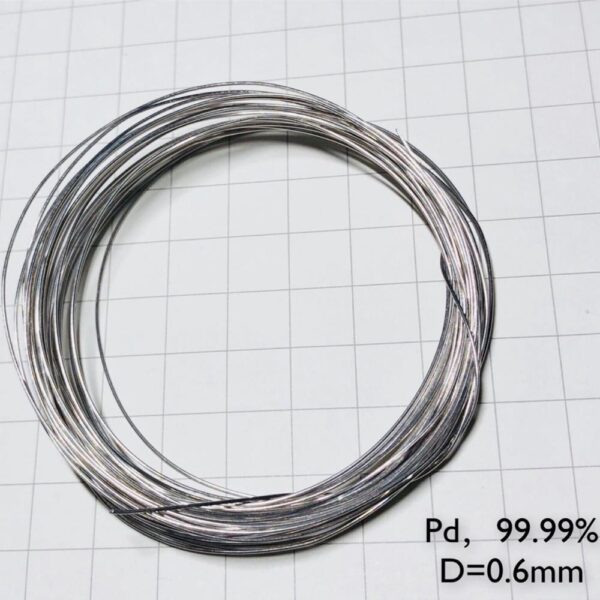 Pure Palladium Wire, Diameter 0.6mm, Length 1cm, 99.99% High-purity Metal Pd